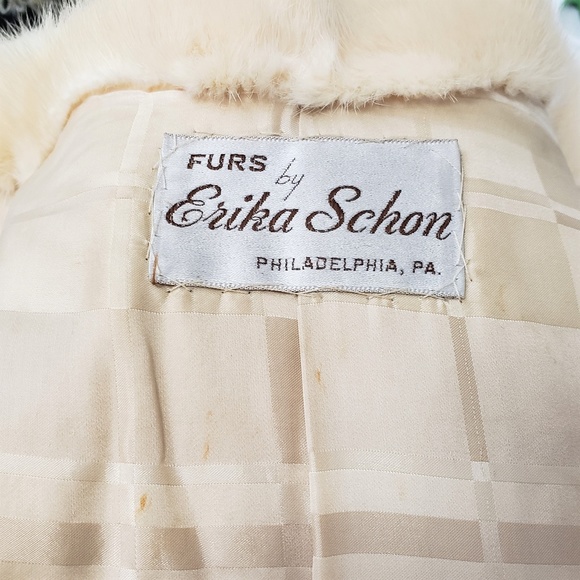 SOLD!  ERIKA SCHON Long 3/4 Sleeve Mink Coat M - Picture 7 of 8